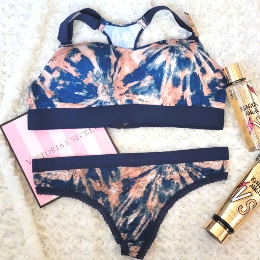 2 PC VICTORIA'S SECRET PINK ACTIVE ULTIMATE PUSH-UP LARGE